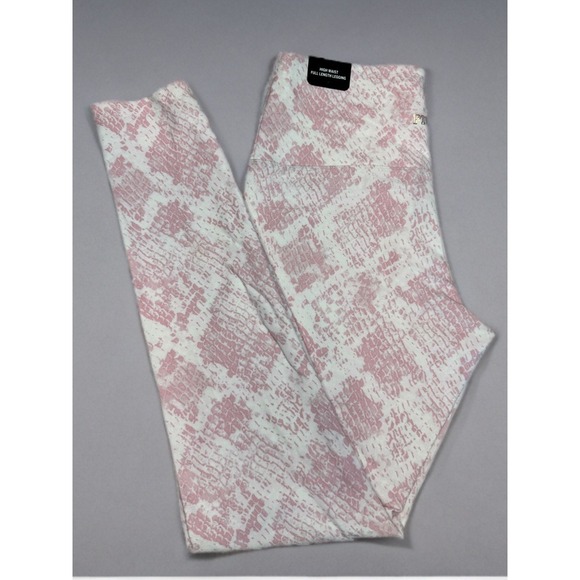 PINK Victoria's Secret Pants - NWT PINK Victoria's Secret Snakeskin Leggings Pink White High Waist Yoga M